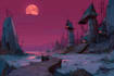 do a fantasy environment concept art oc sci fi art