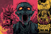 illustrate the undead zombie art in various styles