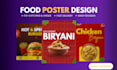 professional food poster design eye catching and modern