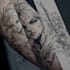 tattoo illustration anime style in lines