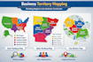 create territory maps for sales tracking and franchises