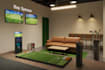 do 3d rendering for indoor golf simulator and studio