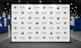 create step and repeat backdrop and banner for trade show or events