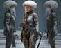 design futuristic sci fi mecha robots and pilots cyberpunk