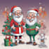 draw christmas cartoon caricature
