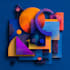 do a digital abstract art illustration