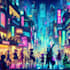 do a cyberpunk anime art