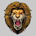 create a unique lion mascot logo with creative illustration