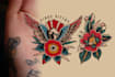 create custom logo old school traditional tattoo design