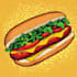 create vibrant food pop art illustrations