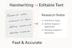accurately digitize handwritten documents into editable text