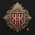 do fantasy medieval monogram or badge logo for