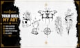 create custom blackwork tattoo designs