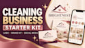 design a professional cleaning business logo and brand kit