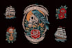 create american traditional tattoo style design