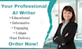 do chat gpt ai powered blog posts and articles writing for you