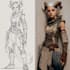 sketch fantasy character concept art