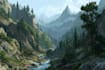 fantasy dnd background, landscape