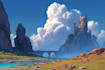 draw fantasy concept landscape illustrations