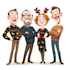draw unique christmas cartoon caricature