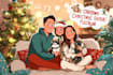 draw cute beautiful christmas card illustration