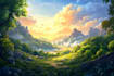 create fantasy landscape or enviroment art