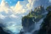 do fantasy background, landscape art