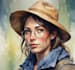 paint a whimsical watercolor character portrait