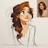 draw a portrait in semi realism disney cartoon style
