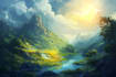 design detailed fantasy landscapes and environments