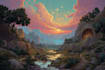 make fantasy landscape concept art