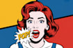 draw a retro pop art roy lichtenstein style