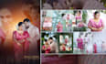 create a luxury wedding album design with stunning layouts