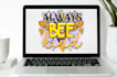 create hand drawn t shirt honey bee logo
