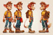 create a professional 2d digital character design