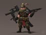 draw 2d game art military character design