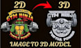 convert 2d to 3d printable model stylized 3d character design 2d to 3d model