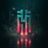 create a design futuristic cyberpunk logo or typography