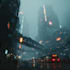 make a cyberpunk futuristic city and background