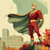 make a comic book superhero illustration