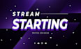 design animated twitch overlay, twitch logo intro, 3d stream background, kick
