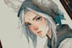 make a digital watercolor character art or furry