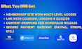 setup wordpress lms membership site with content dripping payment