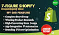 do 7 figure shopify dropshipping store, clone shopify website, shopify redesign