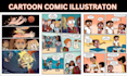 draw comic book illustration comic strip anime graphic novel cartoon comic book