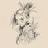 tattoo illustration anime style in lines