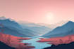 draw a natural landscape and background illustration