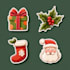 create flat line vector illustration for icons stickers website, christmas them