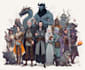 draw a custom dnd party character illustrations