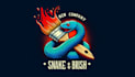 create amazing surreal snake brush logo with unlimited revisions